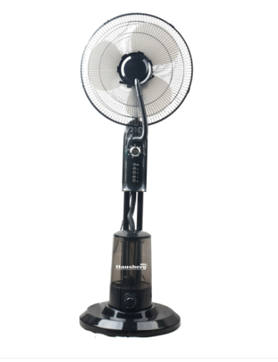 Ventilator cu pulverizare apa si umidificare Hausberg HB5600, 90W, 300 ml/h, 3 viteze, timer, telecomanda